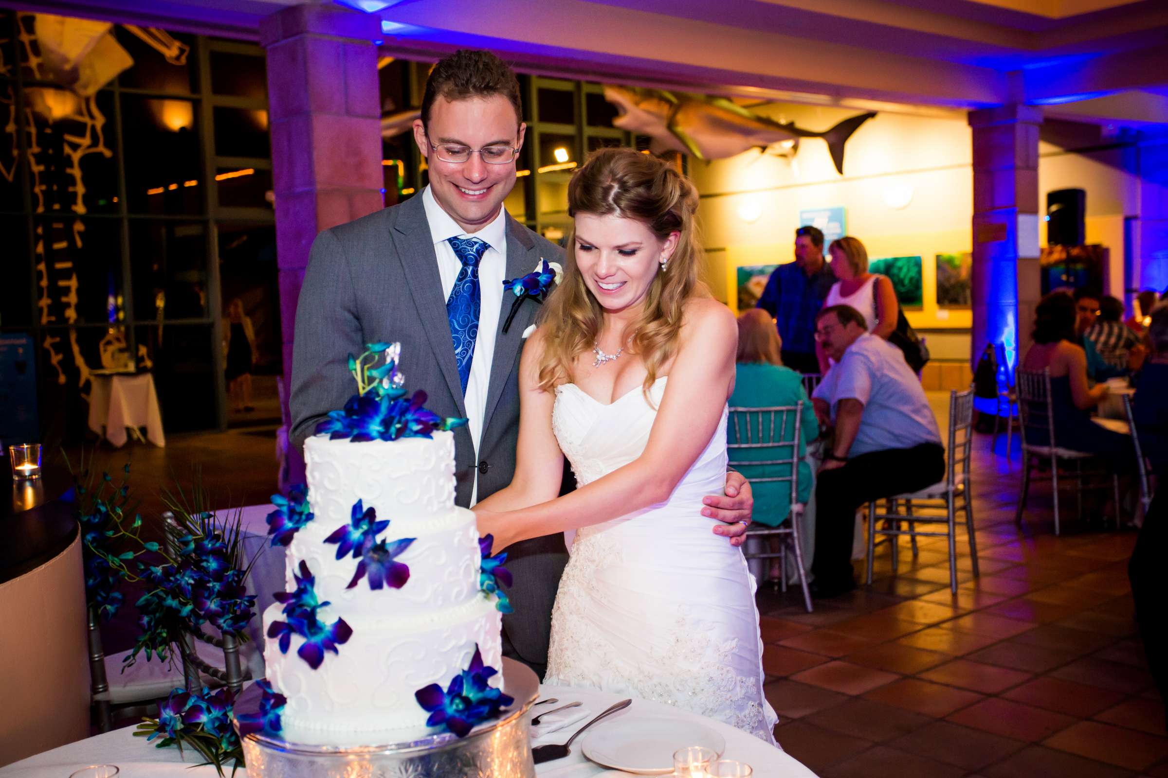 Birch Aquarium at Scripps Wedding, Cami and Zane Wedding Photo #57 by True Photography