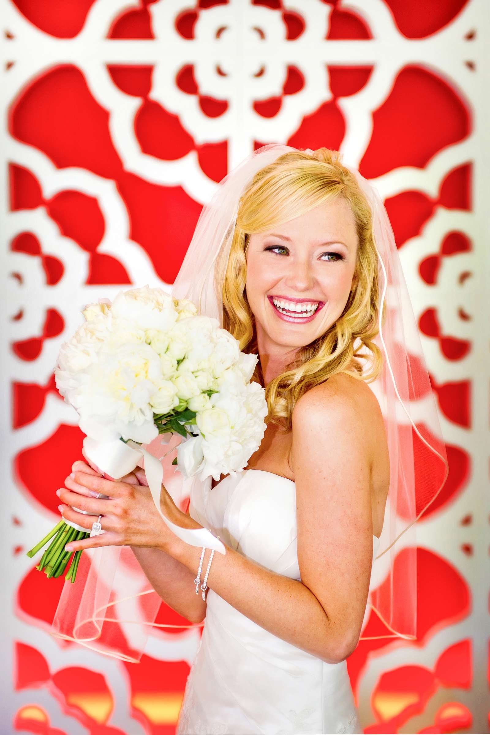 Red colors at Riviera Hotel Palm Springs Wedding coordinated by Once Upon A Time Weddings, Laura and CK Wedding Photo #206109 by True Photography