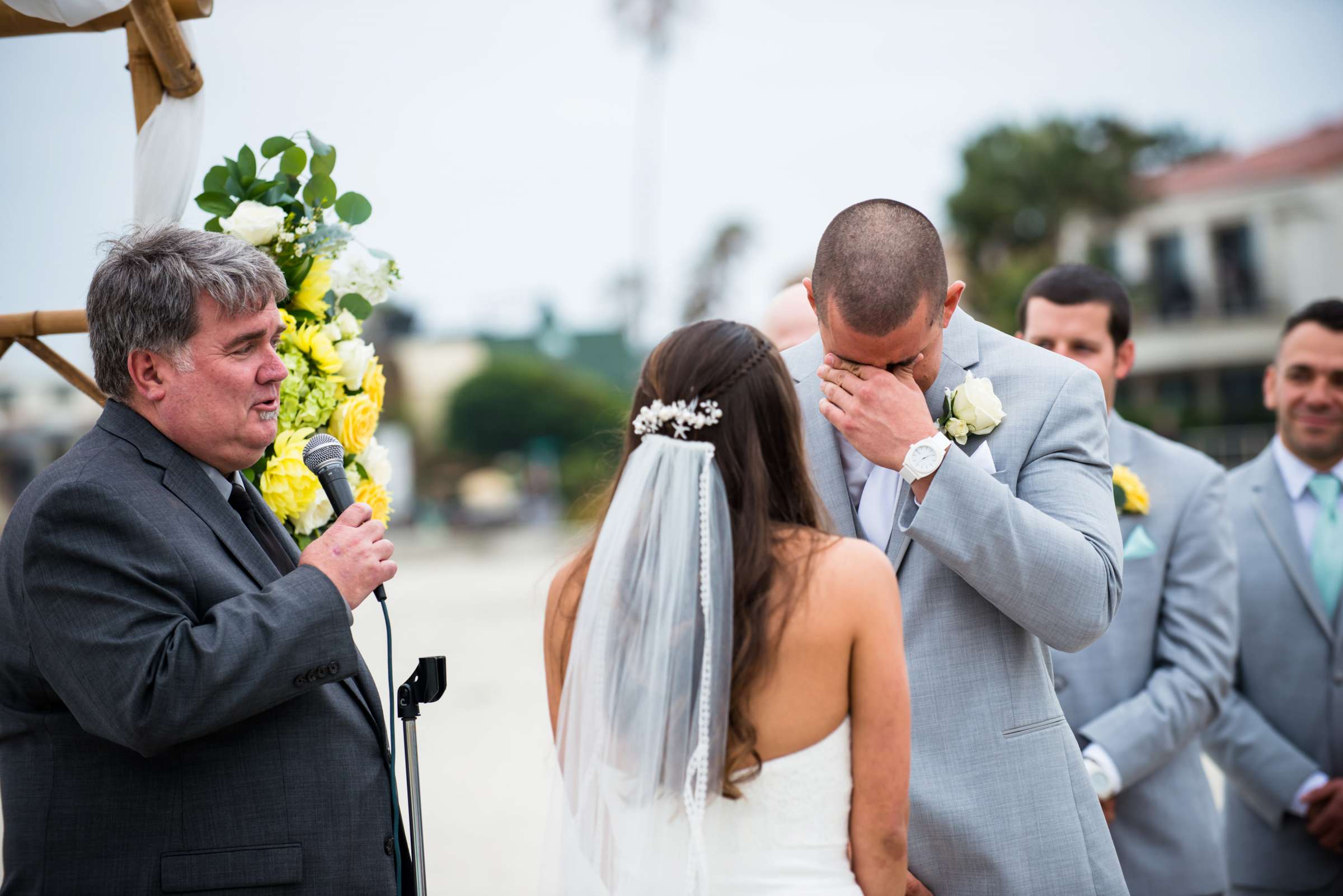 Ceremony, Emotional moment at Catamaran Resort Wedding coordinated by Sweetest Things Events, Lisa and Casey Wedding Photo #50 by True Photography