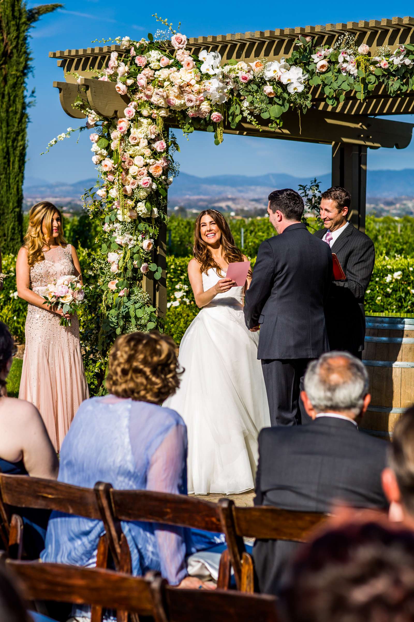 Ponte Estate Winery Wedding coordinated by Seven Stems Floral Design & Events, Jennifer and Justin Wedding Photo #74 by True Photography