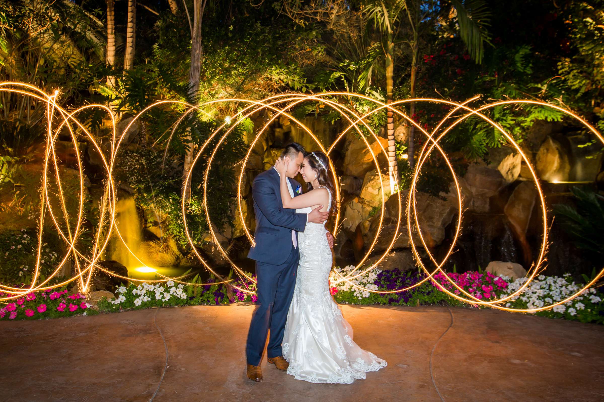 Sparklers, Night Shot at Grand Tradition Estate Wedding coordinated by Grand Tradition Estate, Autumn and Franz Wedding Photo #25 by True Photography