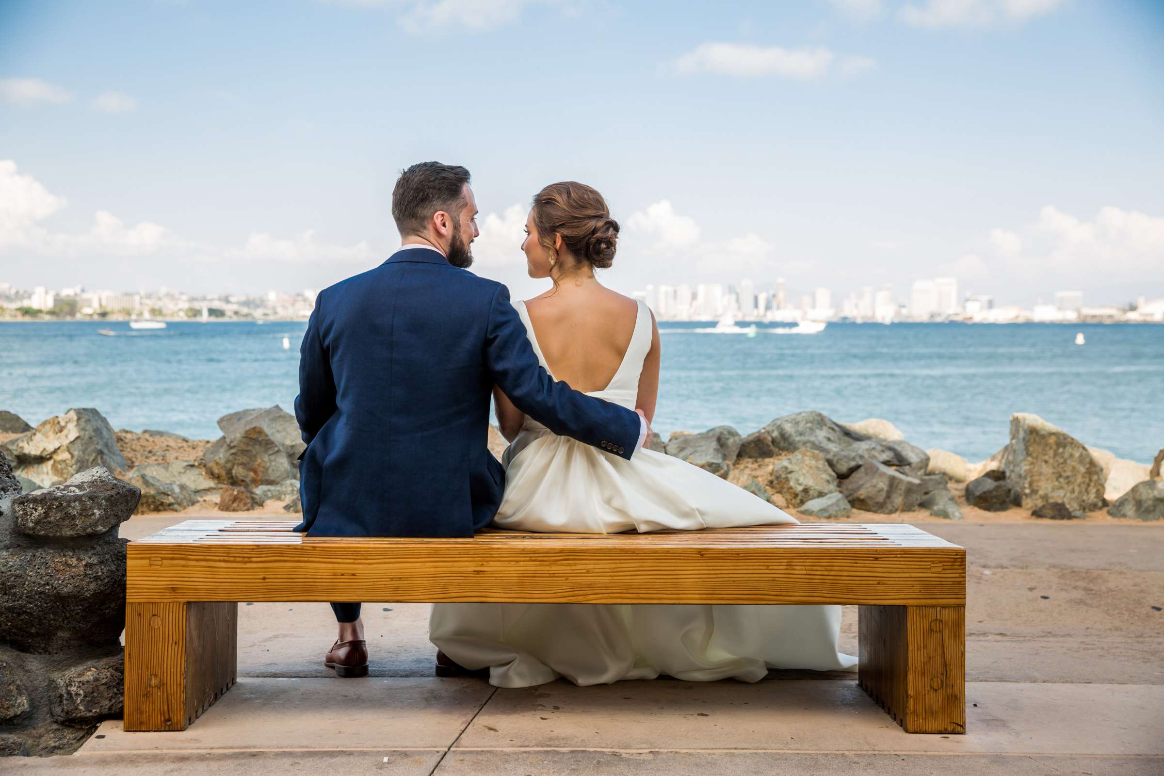 Romantic moment at Bali Hai Wedding coordinated by Serendipity Events, Kate and Eric Wedding Photo #69 by True Photography