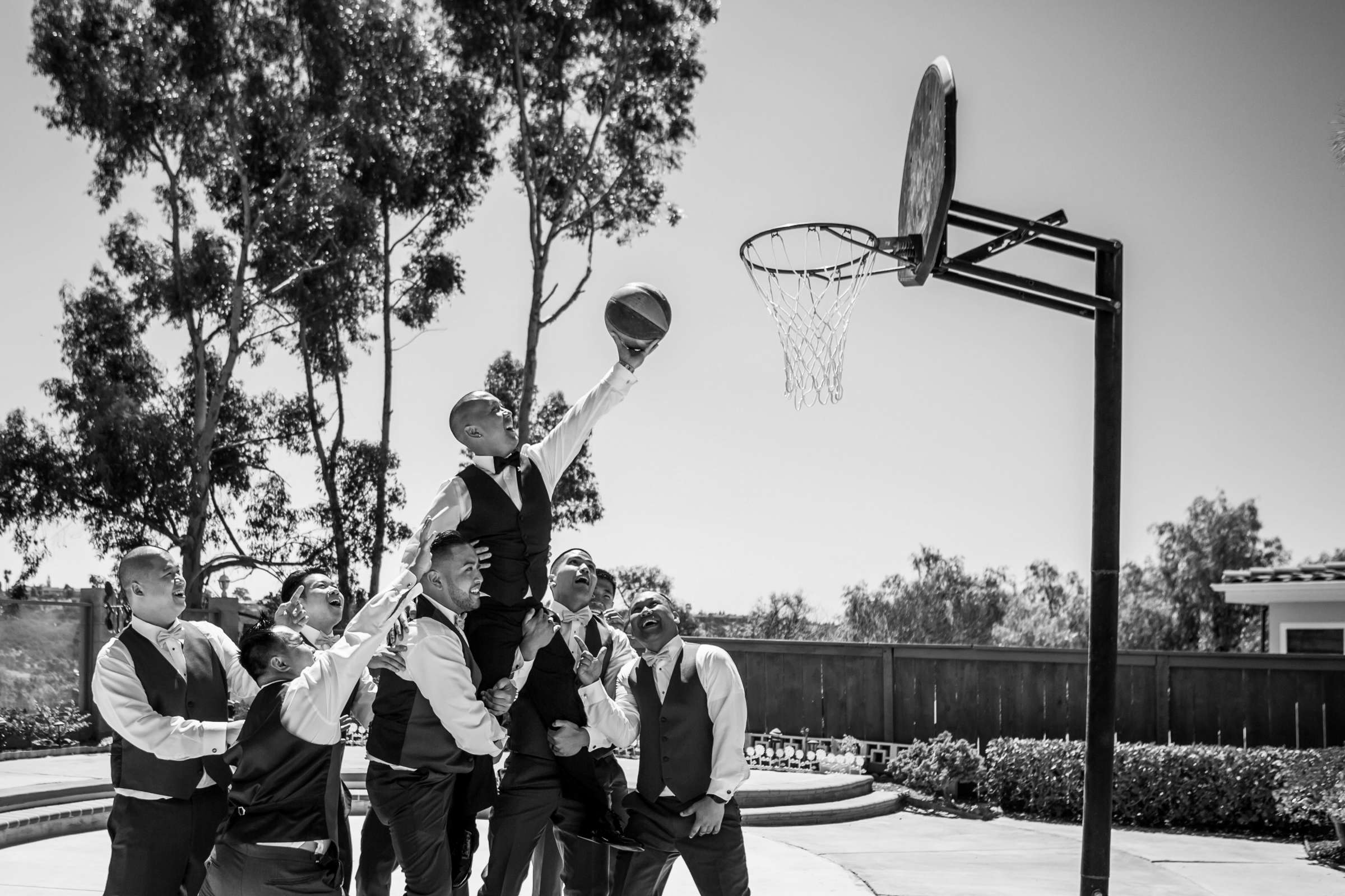 Groomsmen, Funny moment at Admiral Kidd Club Wedding, Annie and Patrick Wedding Photo #49 by True Photography