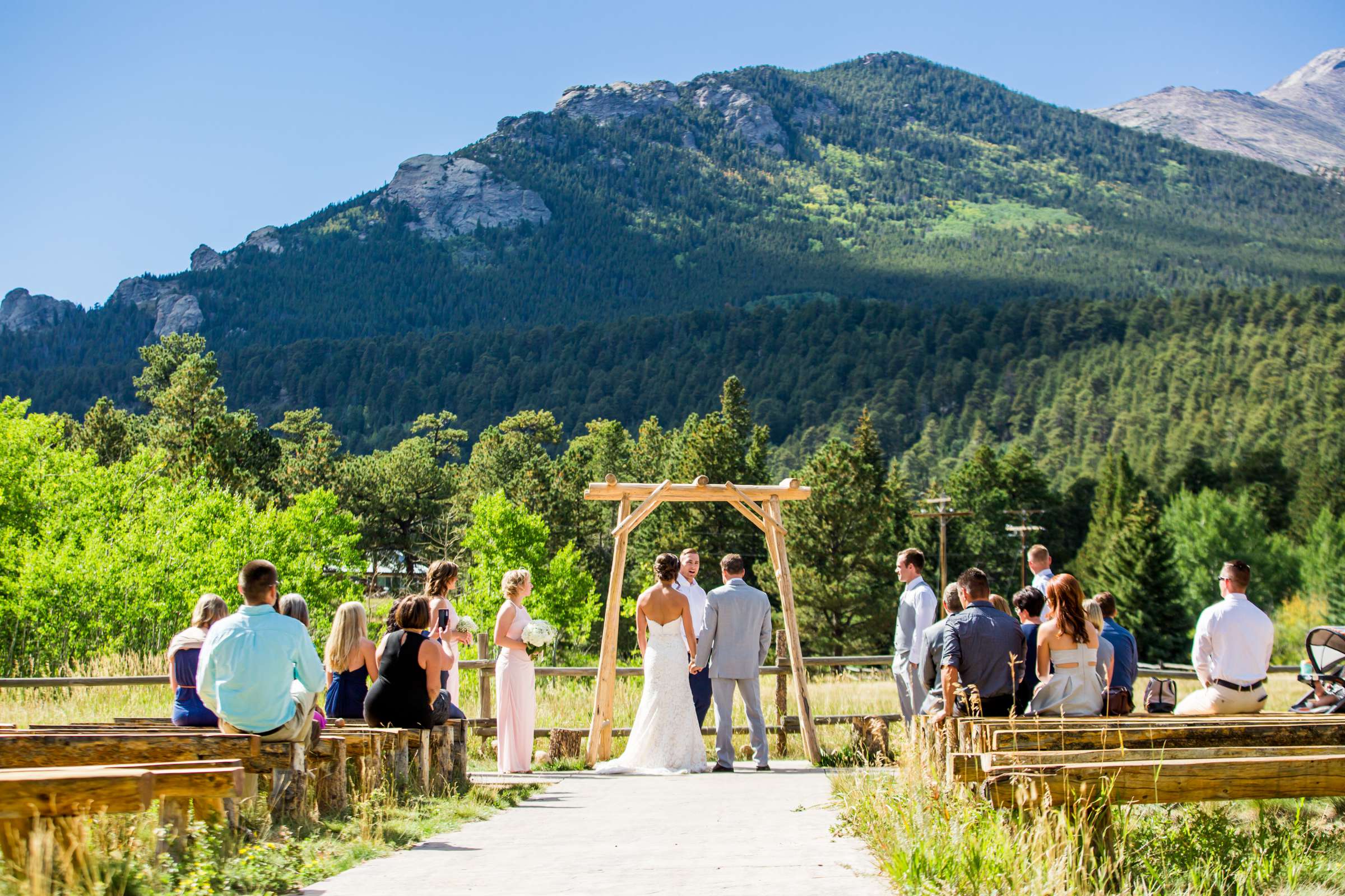 Mountains, Ceremony at Wild Basin Lodge Wedding, Mary-Ashtin and Brian Wedding Photo #262898 by True Photography