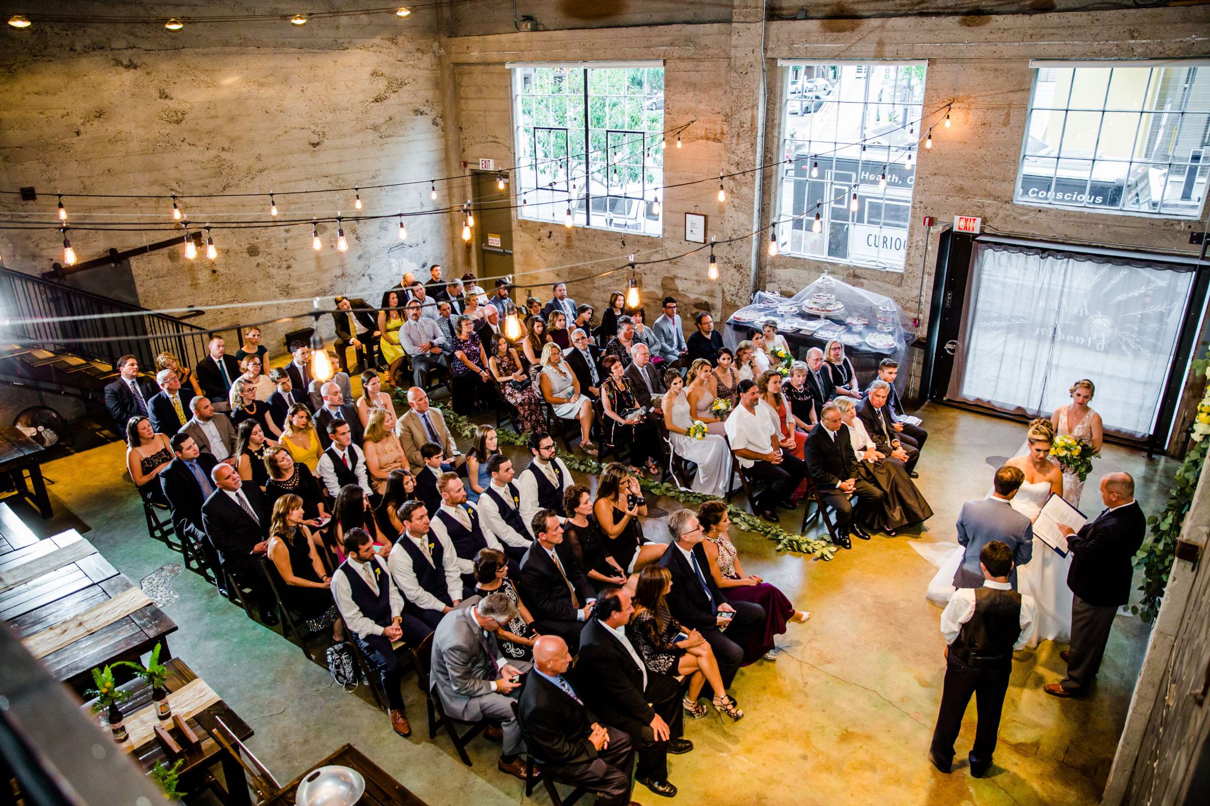 Ceremony at Luce Loft Wedding coordinated by Hannah Smith Events, Chelsea and Brandon Wedding Photo #57 by True Photography