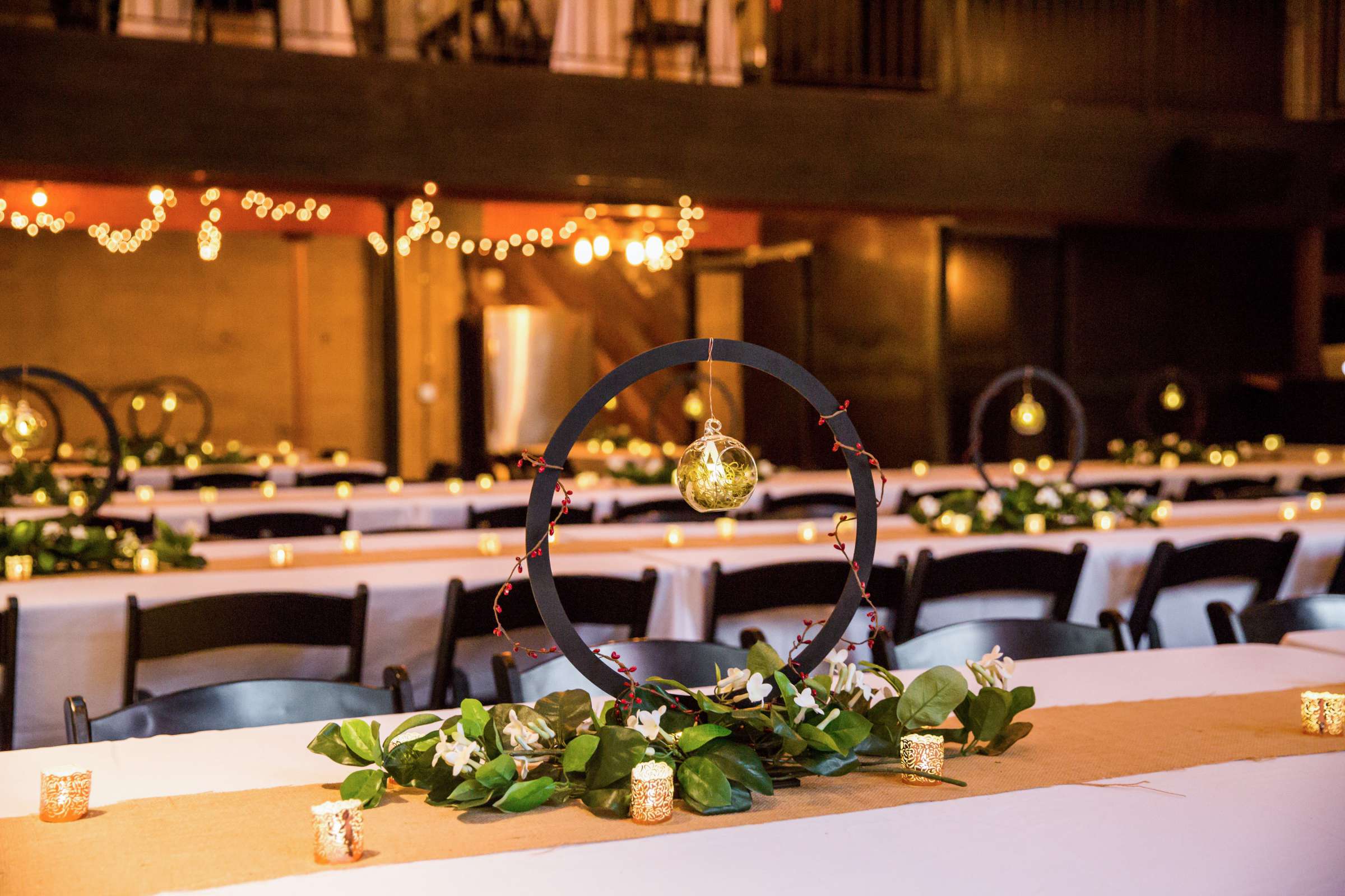 Centerpieces at Luce Loft Wedding coordinated by Simplicithi, Hanh and Derek Wedding Photo #113 by True Photography