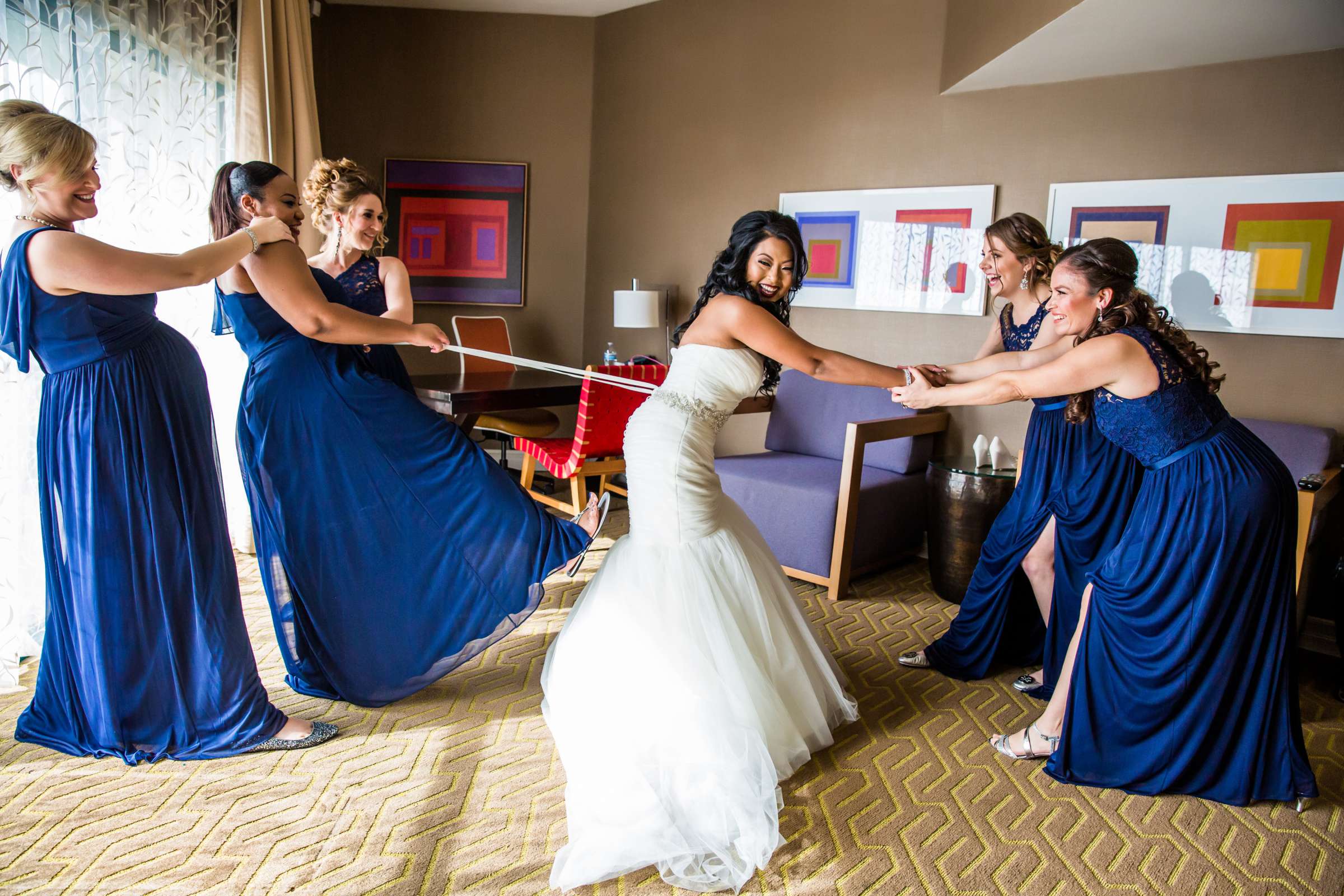 Getting Ready at San Diego Central Library Wedding coordinated by MR floral&events, Aratiya and Christopher Wedding Photo #23 by True Photography