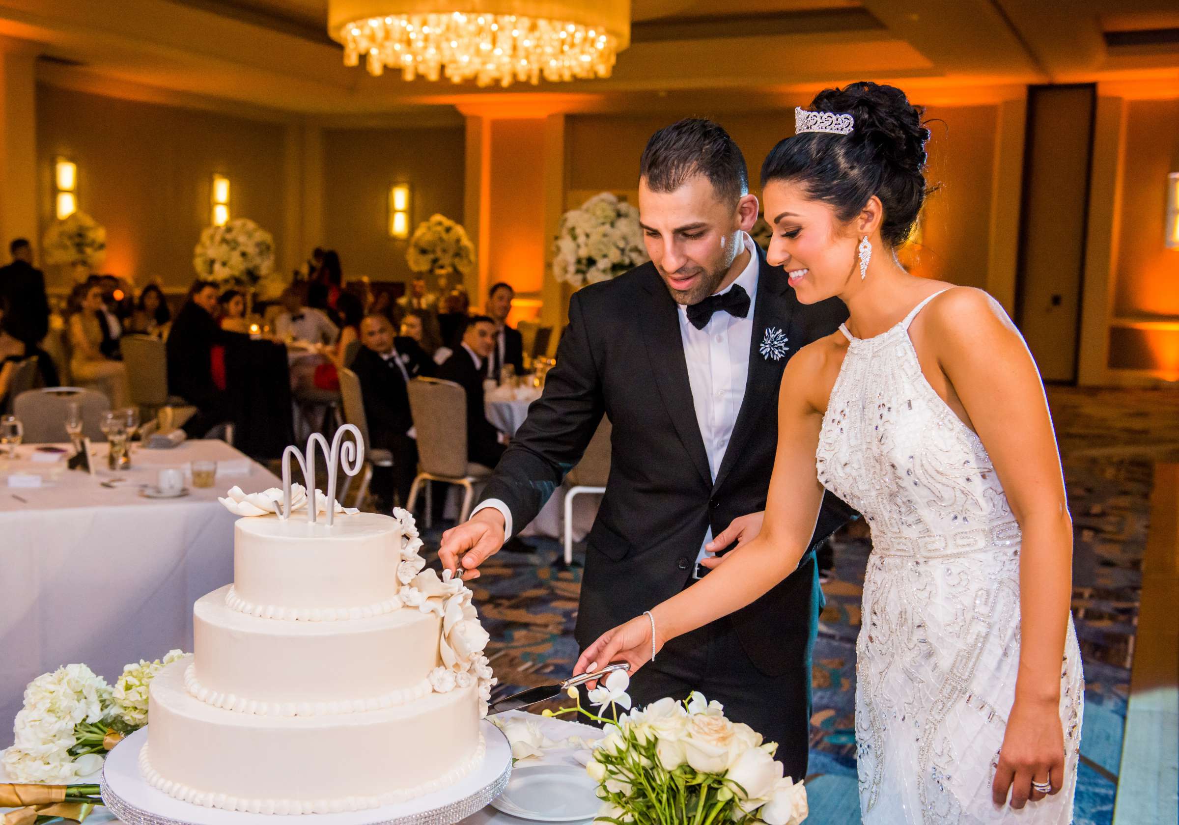 Manchester Grand Hyatt San Diego Wedding coordinated by Events Plus Style, Farah and Josh Wedding Photo #125 by True Photography