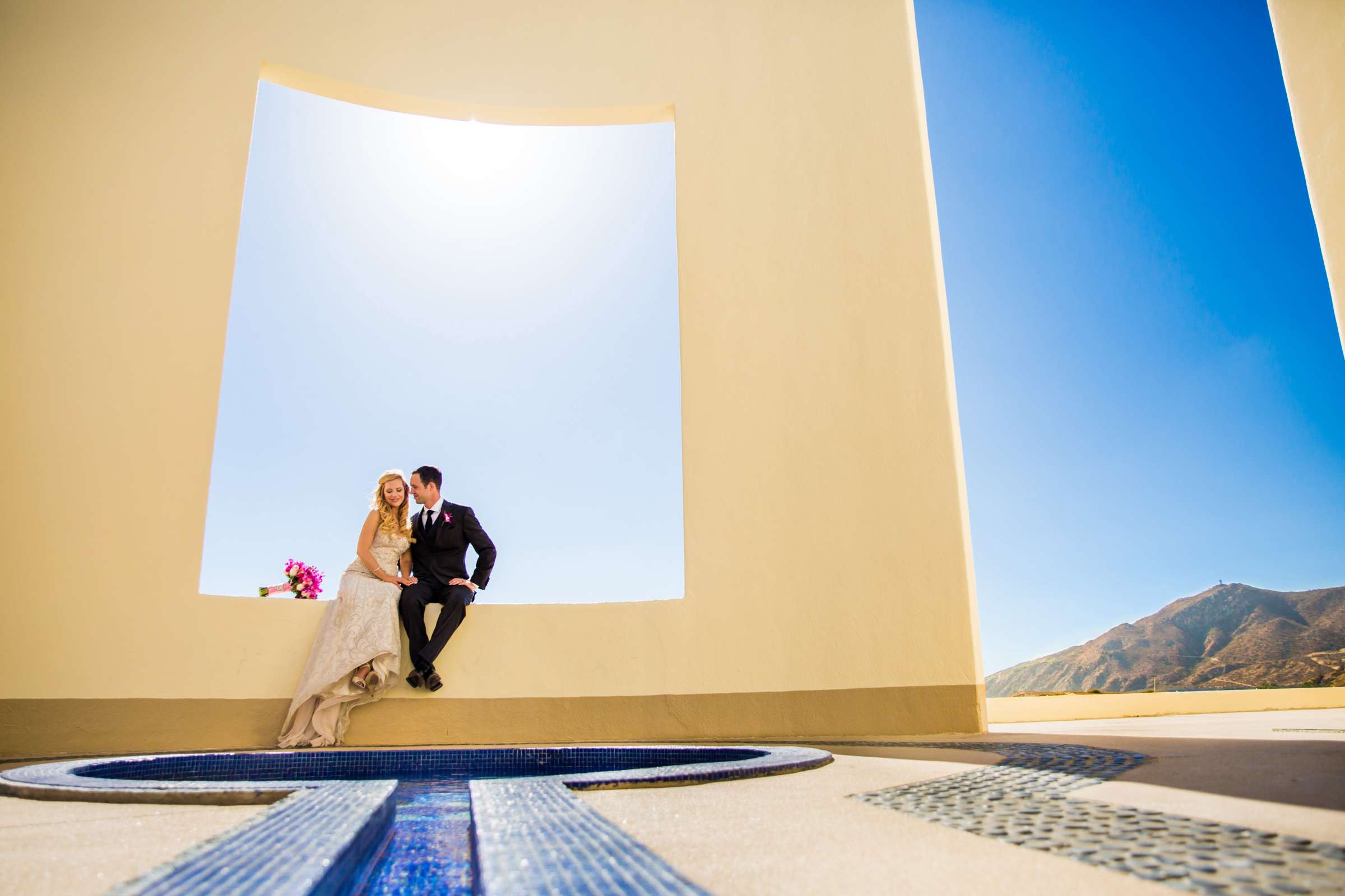 Mountains, Stylized Portrait, Photographers Favorite at Pueblo Bonito Pacifica Wedding coordinated by Michelle Garibay Events, Brenna and Tim Wedding Photo #11 by True Photography