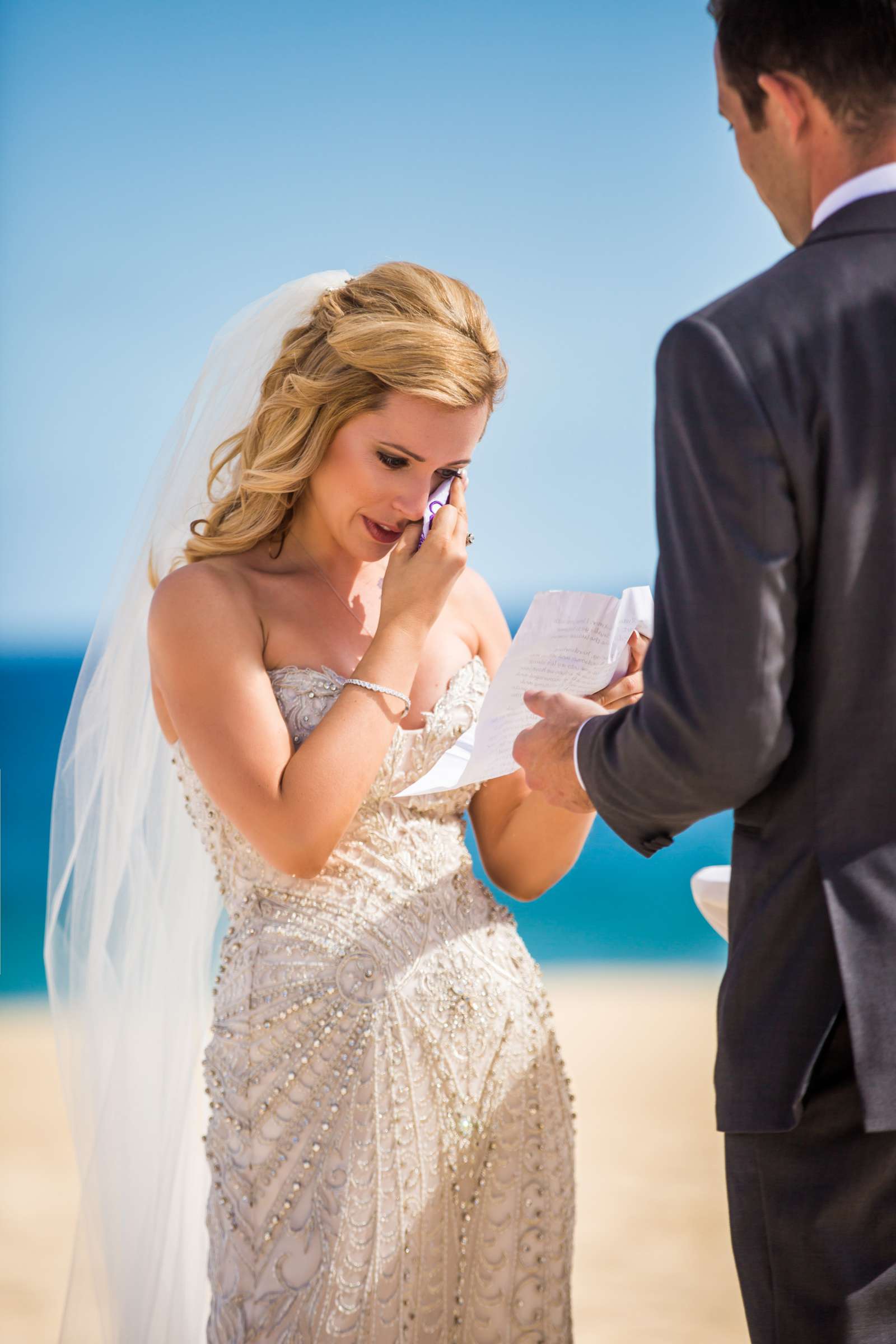Emotional moment at Pueblo Bonito Pacifica Wedding coordinated by Michelle Garibay Events, Brenna and Tim Wedding Photo #48 by True Photography