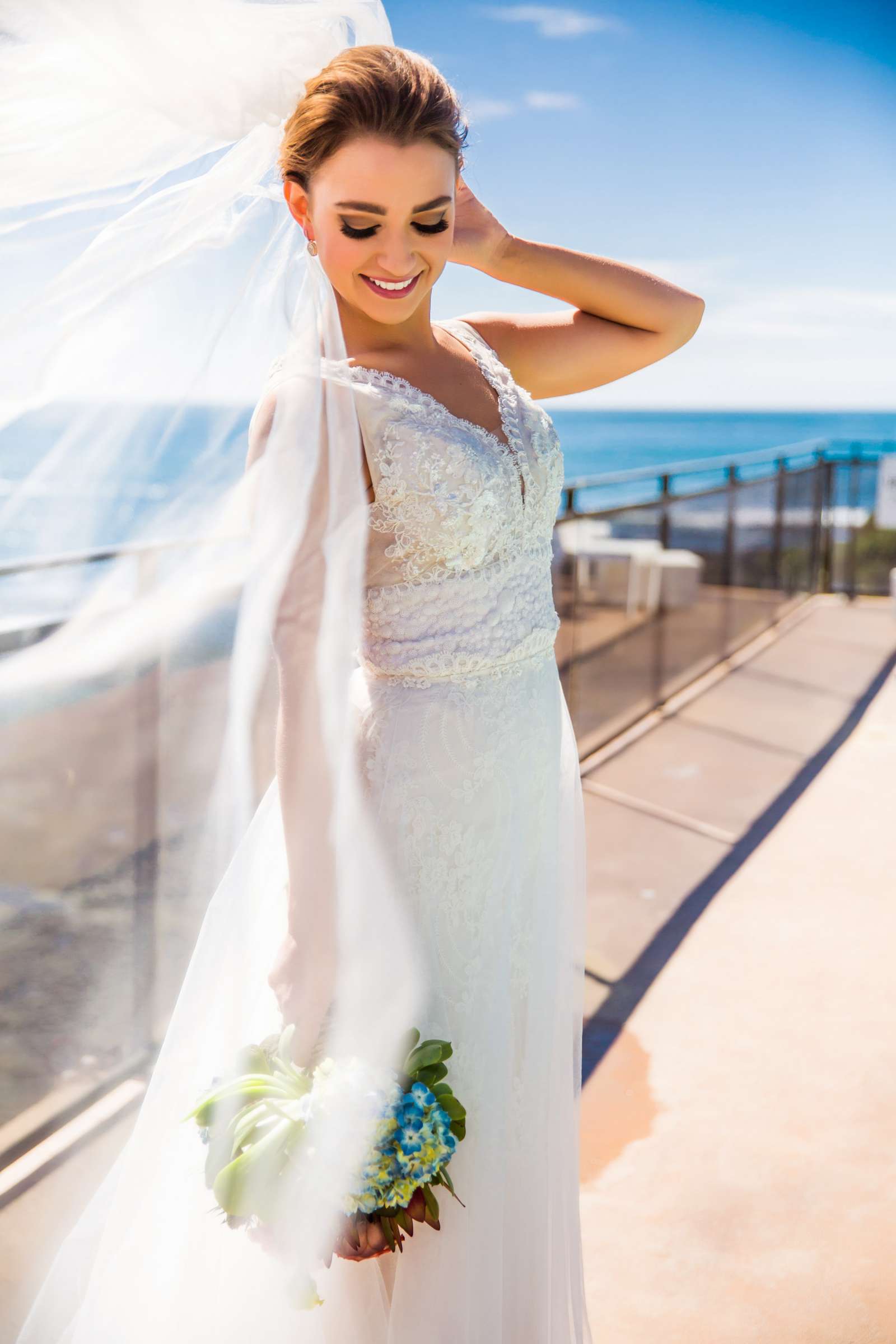 Bride at Stone Brewing Liberty Station Wedding, Margaret and Christopher Wedding Photo #36 by True Photography