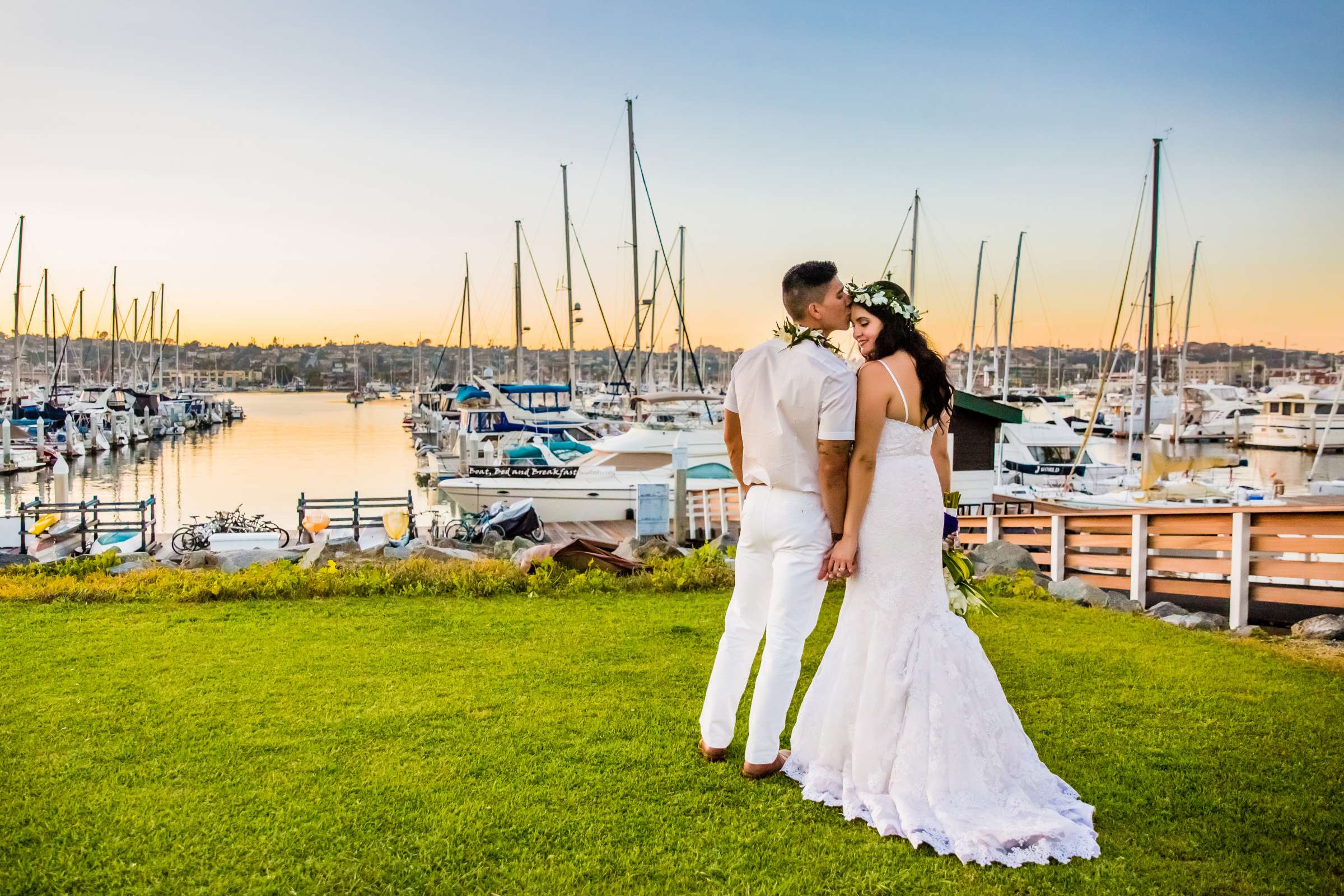 Sunset, Romantic moment at Bali Hai Wedding, Danielle and Joshua Wedding Photo #5 by True Photography