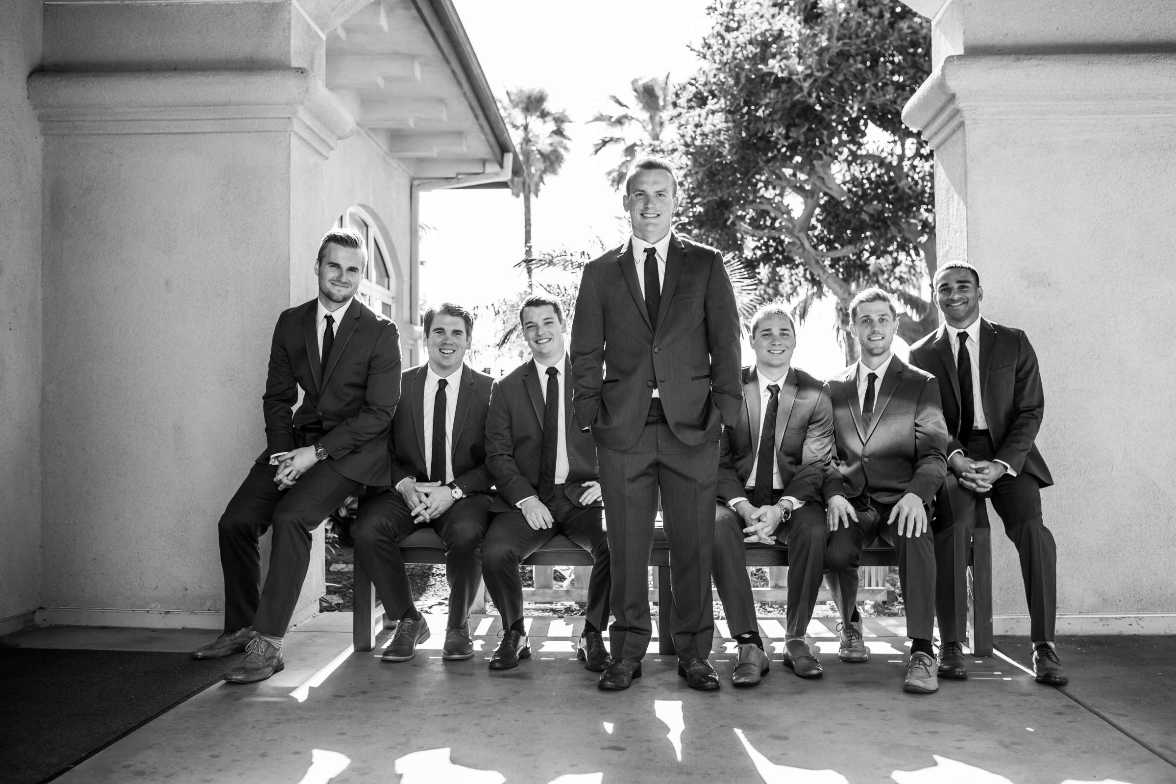 Groomsmen at The Flower Fields at Carlsbad Ranch Wedding coordinated by Events by Jackie Fuhrman, Jenna and Kyle Wedding Photo #12 by True Photography