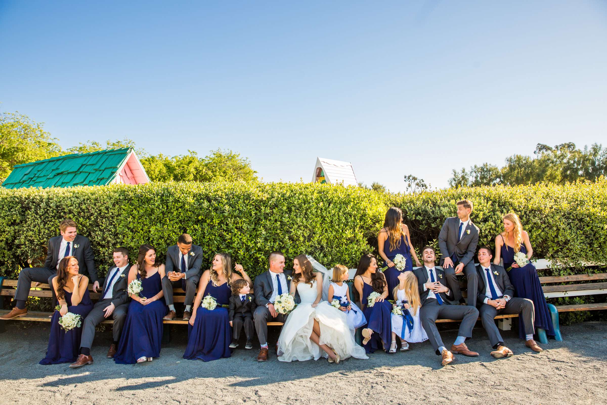 Bridal Party at The Flower Fields at Carlsbad Ranch Wedding coordinated by Events by Jackie Fuhrman, Jenna and Kyle Wedding Photo #15 by True Photography