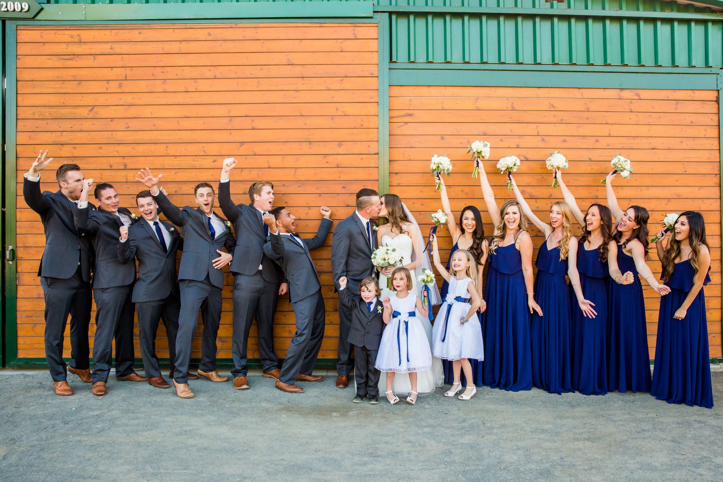 Bridal Party at The Flower Fields at Carlsbad Ranch Wedding coordinated by Events by Jackie Fuhrman, Jenna and Kyle Wedding Photo #46 by True Photography