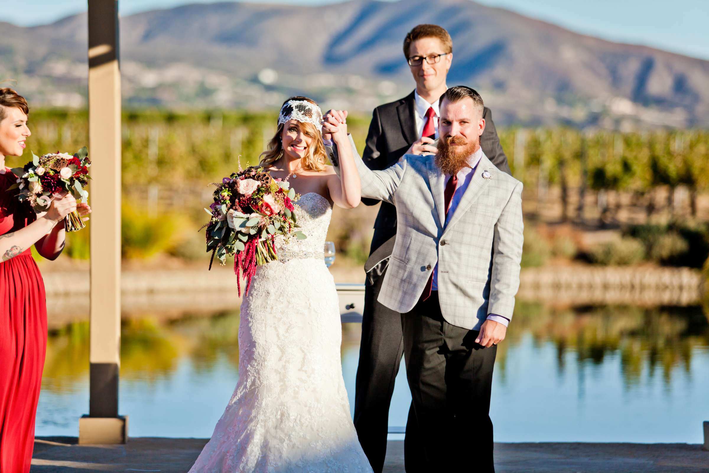 Ponte Estate Winery Wedding coordinated by Seven Stems Floral Design & Events, Rachel and Dustin Wedding Photo #362433 by True Photography