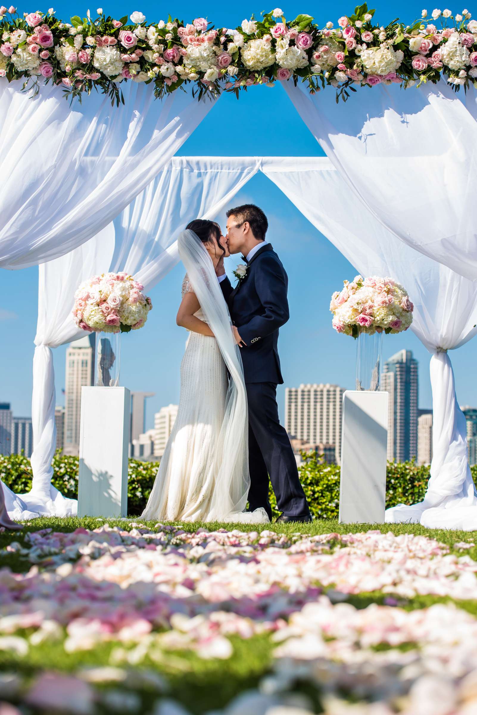 Bride and Groom at Jasmine Seafood Restaurant Wedding coordinated by Lavish Weddings, Sandy and Isaac Wedding Photo #406198 by True Photography