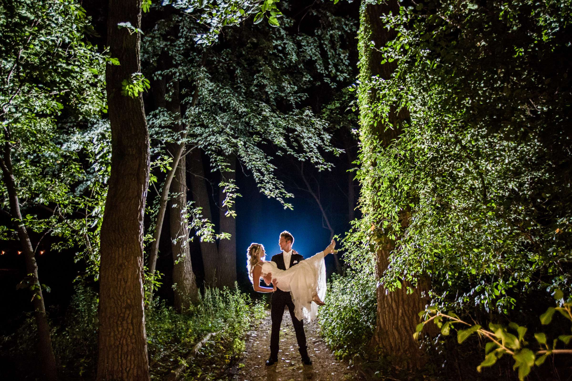 Night Shot at The Abbey Resort Wedding coordinated by Plum & Ivy, Jaclyn and Eric Wedding Photo #1 by True Photography