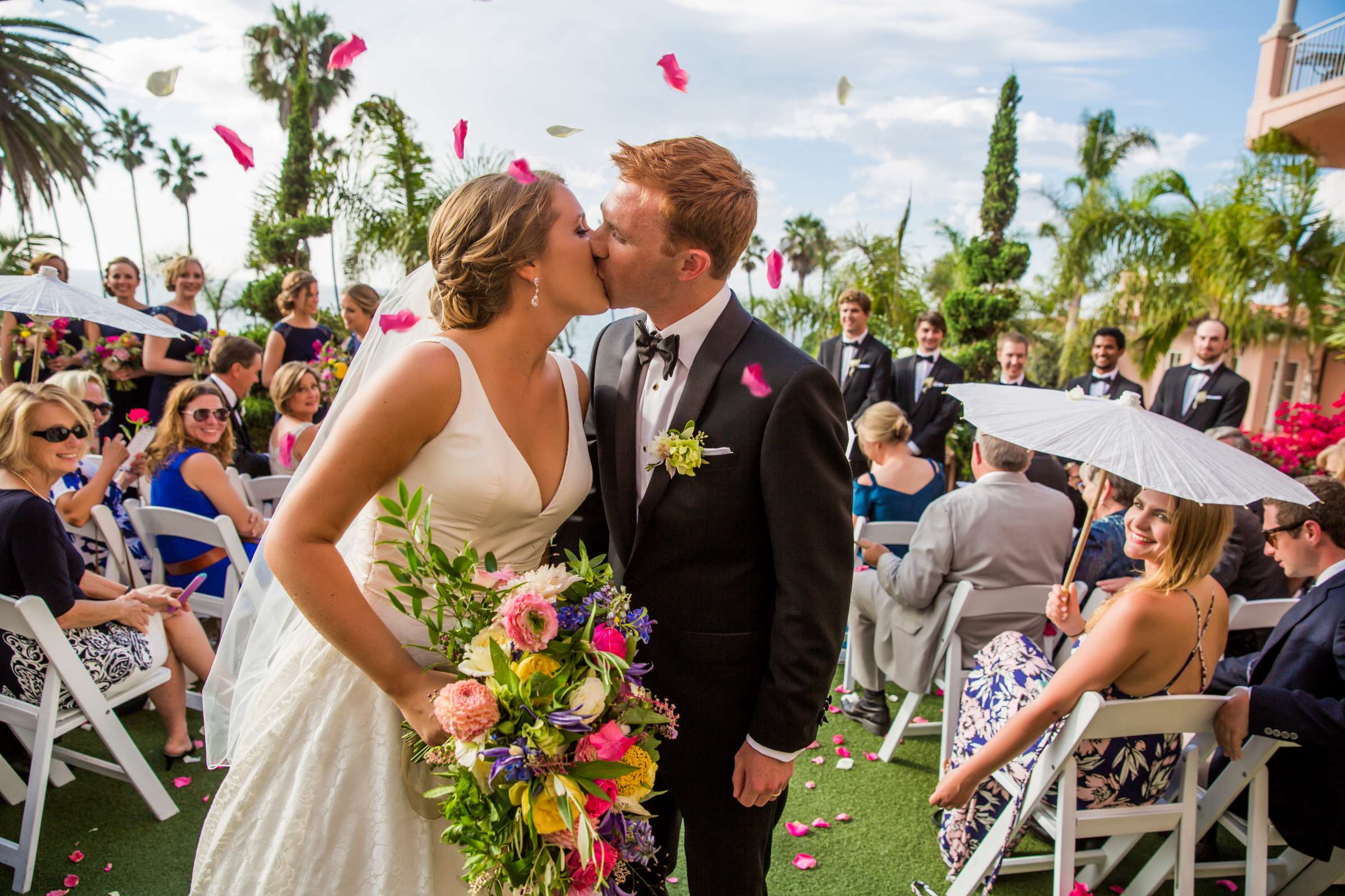 La Valencia Wedding coordinated by Francine Ribeau Events, Caitlin and Andrew Wedding Photo #100 by True Photography