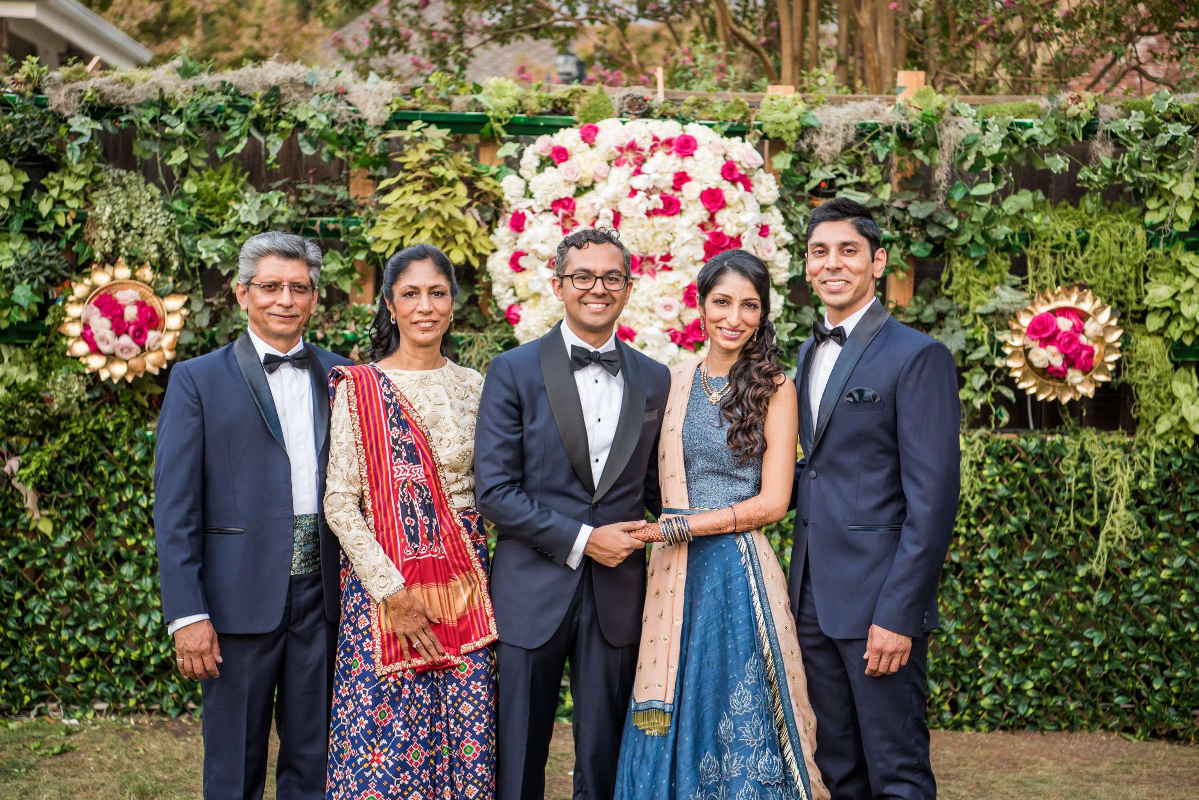 Family Formals at Private Residence Wedding coordinated by Kathy Burk, Amee and Kunal Wedding Photo #127 by True Photography