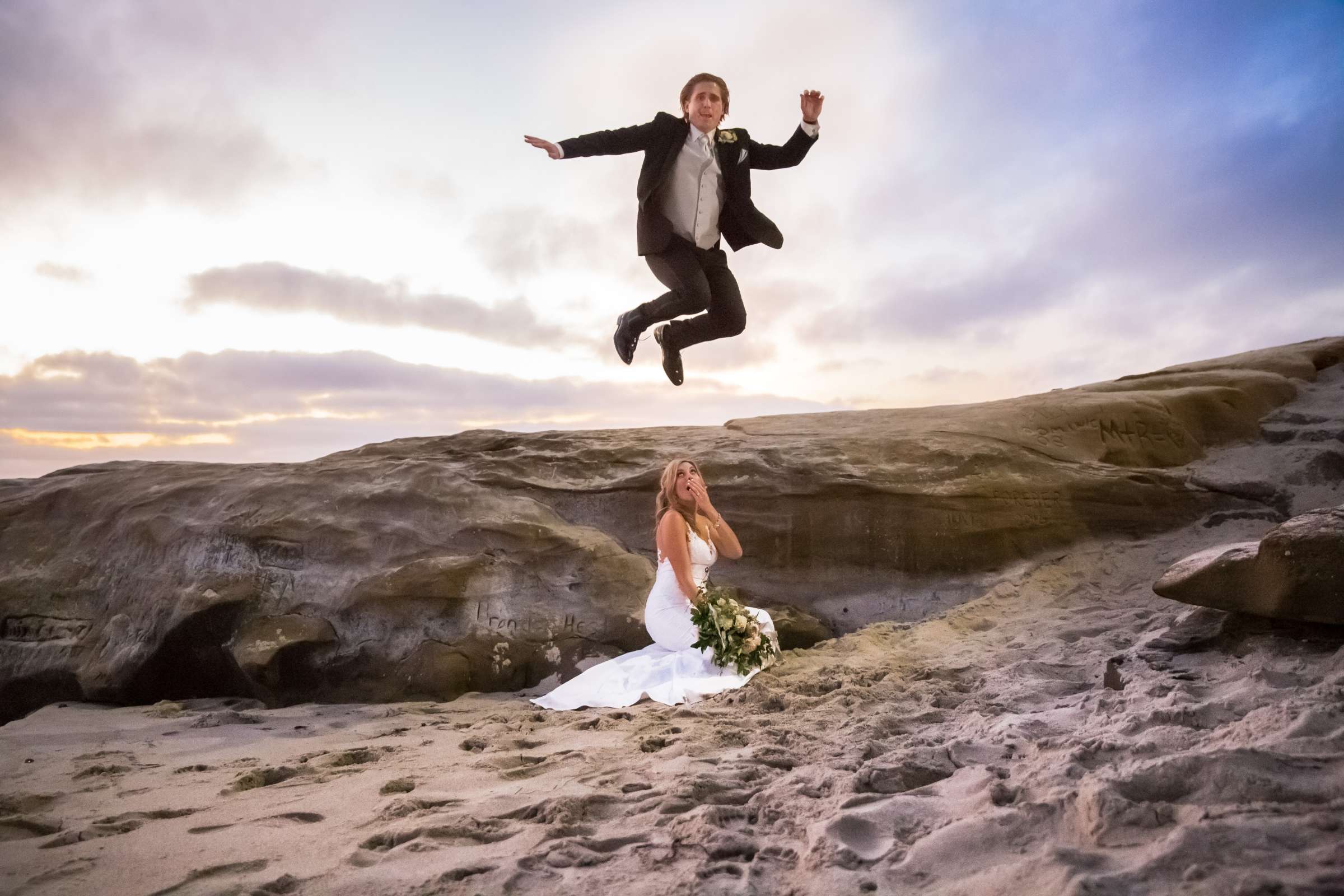 Funny moment at Darlington House Wedding coordinated by High Tide Weddings & Events, Lauren and Collin Wedding Photo #14 by True Photography