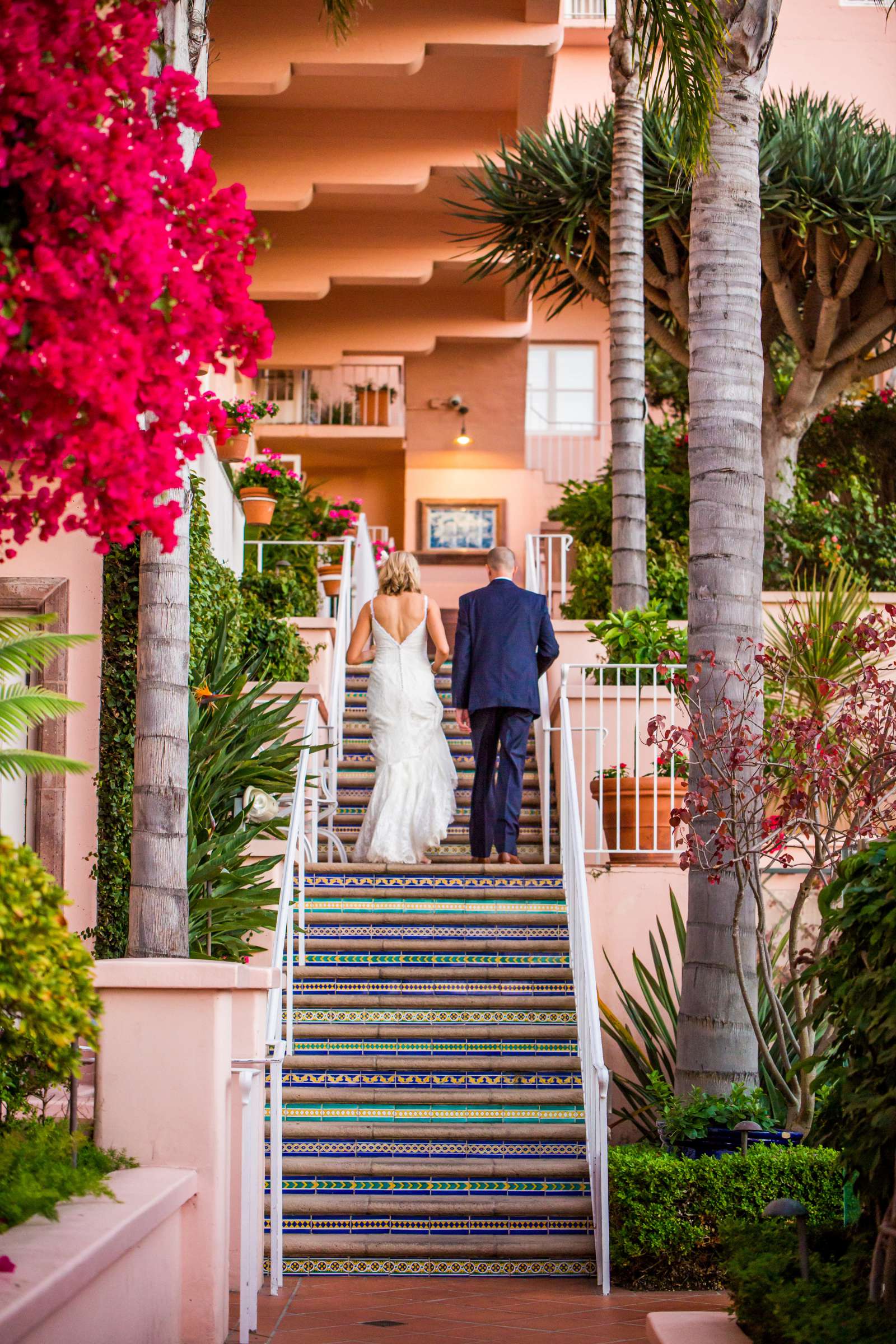 Bride and Groom at La Valencia Wedding, Leslie and Josh Wedding Photo #430895 by True Photography