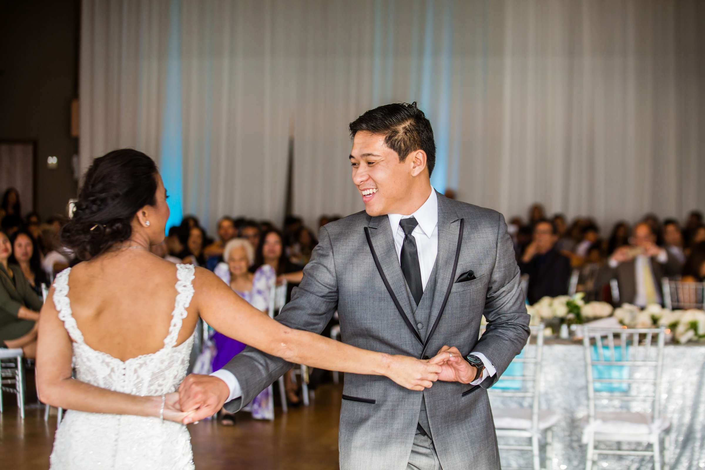 Scripps Seaside Forum Wedding coordinated by Sweet Blossom Weddings, Katrina and Mitchell Wedding Photo #109 by True Photography