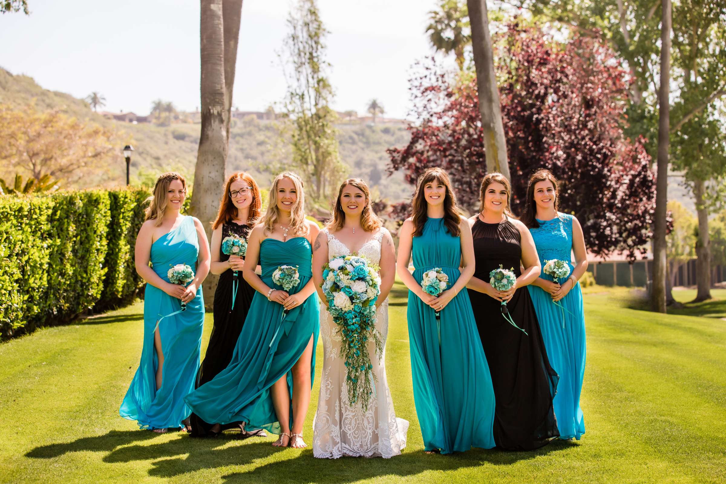 Bridesmaids at Fairbanks Ranch Country Club Wedding, Sabrina and Kevin Wedding Photo #11 by True Photography