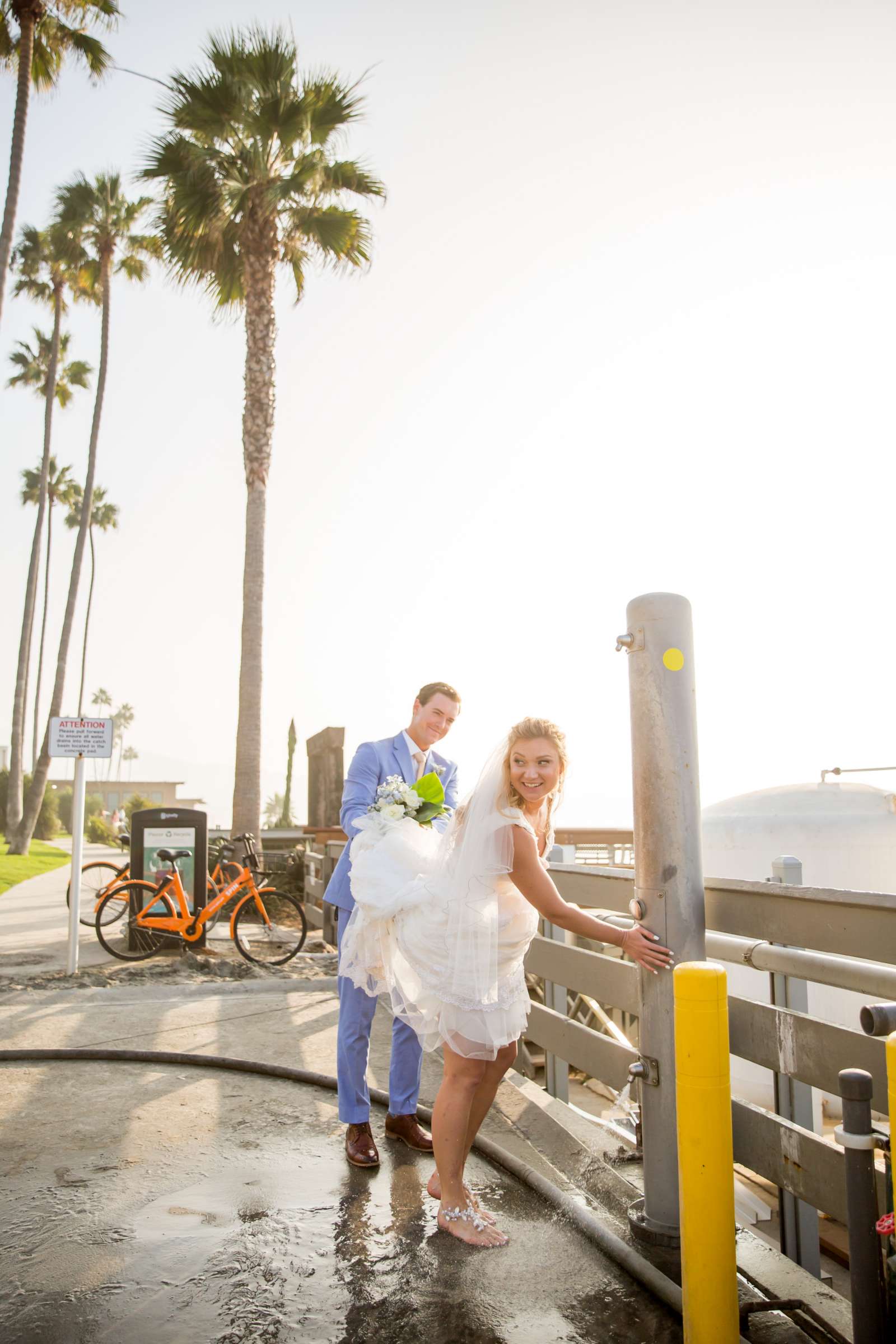 Funny moment at Scripps Seaside Forum Wedding coordinated by I Do Weddings, Megan and Garth Wedding Photo #7 by True Photography