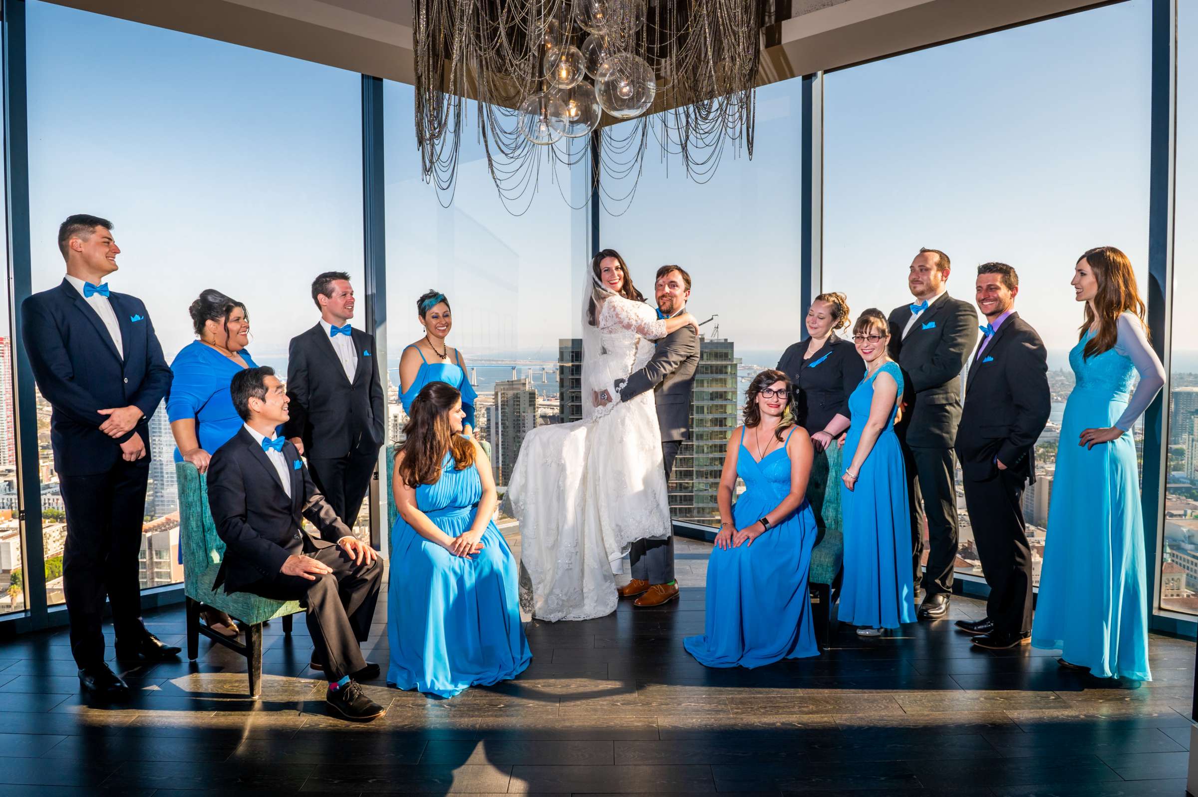 The University Club Atop Symphony Towers Wedding coordinated by Events Inspired SD, Sarah and Andreas Wedding Photo #14 by True Photography